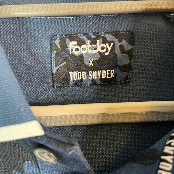 FootJoy x Todd Snyder Golf Polo Shirt Blue Camo Print XL casual - Picture 6 of 6